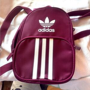 Adidas Burgundy Mini Backpack